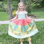 Persnickety Clothing Bella Dress with Cropped Yellow Ruffle Leggings