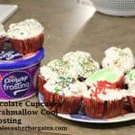 hot chocolate cupcakes with marshmallow cool whip frosting