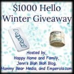 hello winter cash giveaway