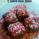 Chocolate Covered Cherry Cheesecake Bites