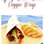 spicy black bean veggie wrap
