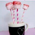 valentines day chocolate dipped marshmallow pops