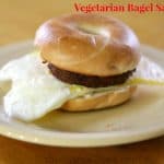 vegetarian bagel sandwich