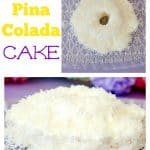 luau pina colada cake collage