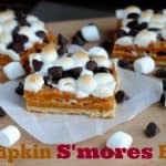 pumpkin smores bars labelled