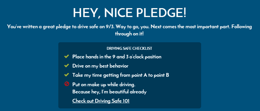 Co Safe Teen Driving Pledge 12