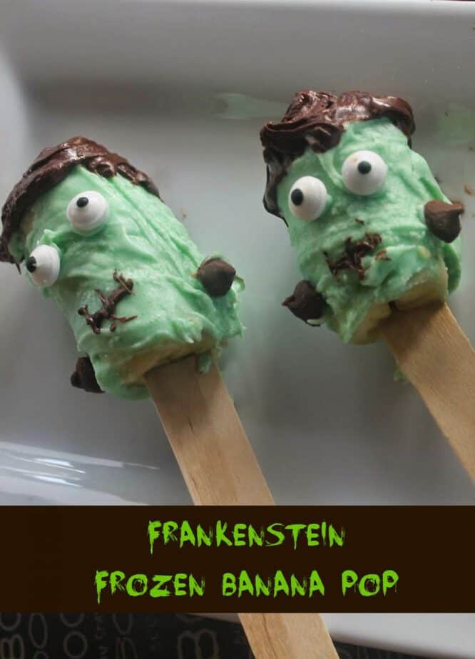 Frankenstein chocolate covered banana pops recipe 