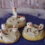 melted snowman sugar cookies horizontal