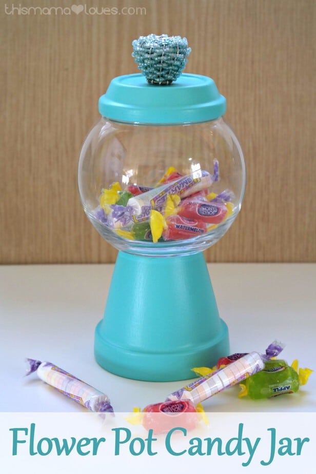 Flower Pot Candy Jar