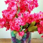 tissue paper vase craft mothers day hero