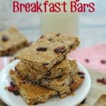 Cranberry Breakfast Bars Recipe- This Mama Loves