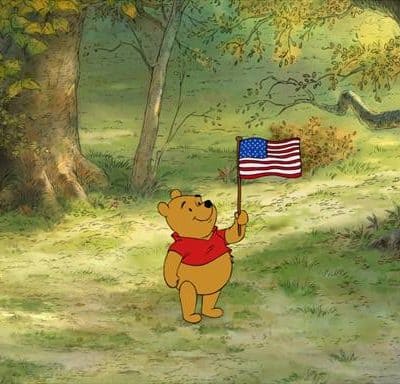 Happy 4th of July from Winnie the Pooh & MY Piglet “onscreen” debut!