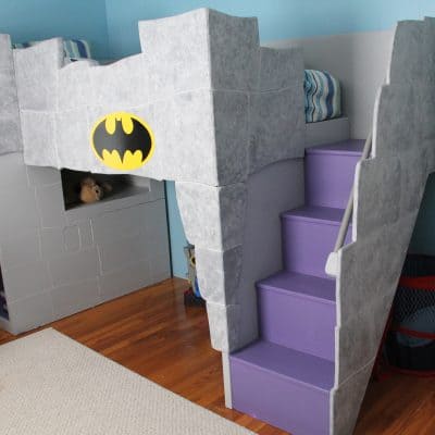 A Batman bed and room for a little boy…