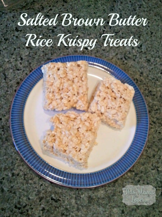 salted brown butter rice krispy treats
