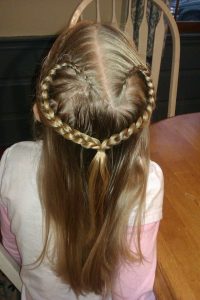 valentine hair braid