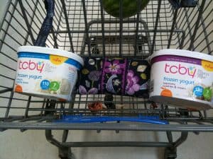 tcby cookies and cream frozen yogurt