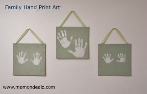 Kids Frugal Fun-Family Hand Print Art