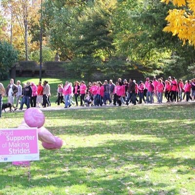 We did the Making Strides Against Breast Cancer Walk in Hartford, CT