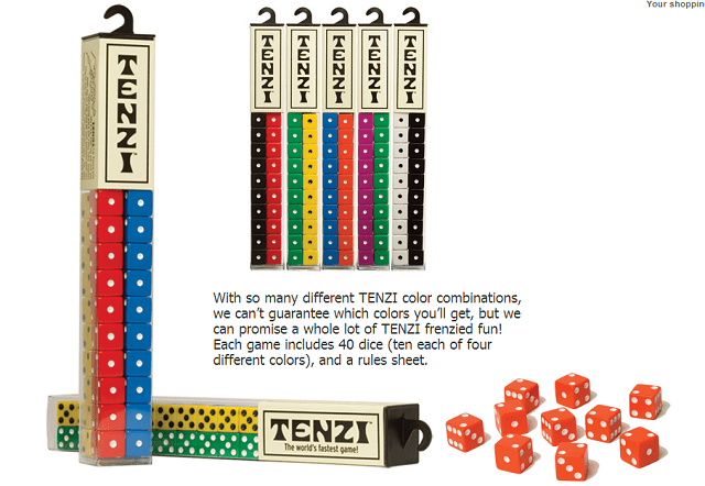 tenzi dice game