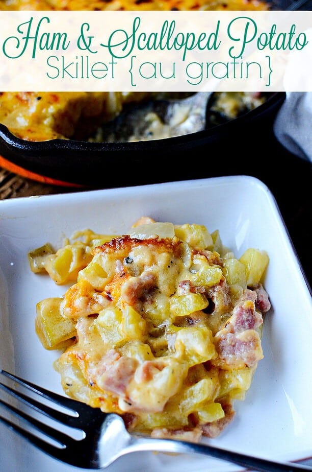 Leftover Ham and Scalloped Potatoes au Gratin with White 