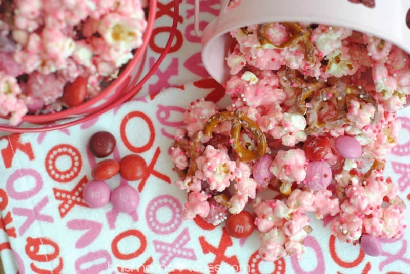 Cupid's Crunch Valentine Popcorn Mix Recipe- This Mama Loves