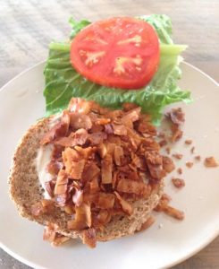 Vegan Coconut bacon sandwich