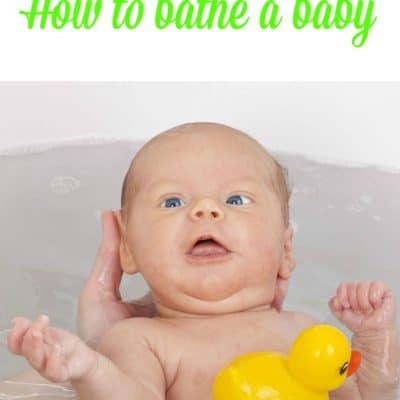 This is most definitely how to bathe a baby.