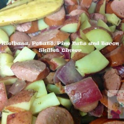 Kielbasa, Potato, Pine Nuts & Bacon Dinner (Recipe)