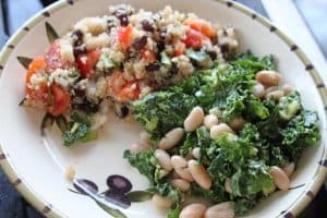 vegan plant strong kale beans food