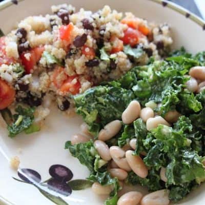 vegan plant strong kale beans food