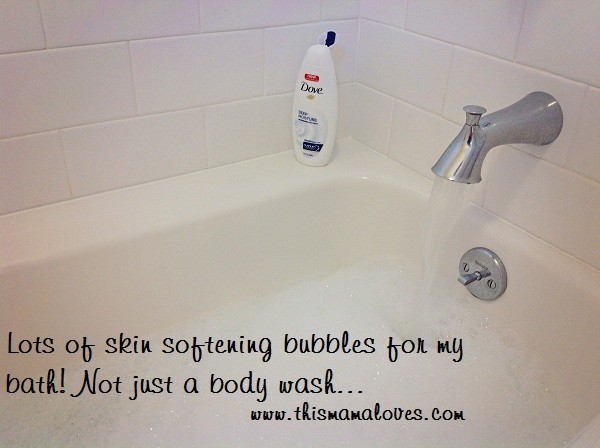dove body wash as bubble bath