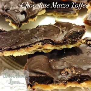 Chocolate matzo toffee