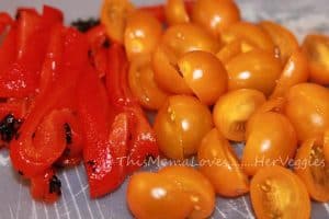 roasted peppers cherry tomatoes