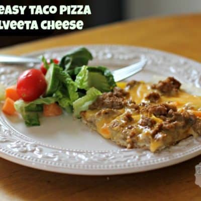 Quick & Easy Taco Pizza with Velveeta Cheese (aka Liquid Gold) Recipe