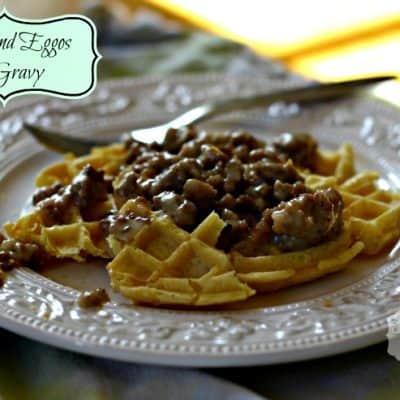 Sausage and Biscuits with Gravy Eggo Style (Recipe) #EggoWaffleOff