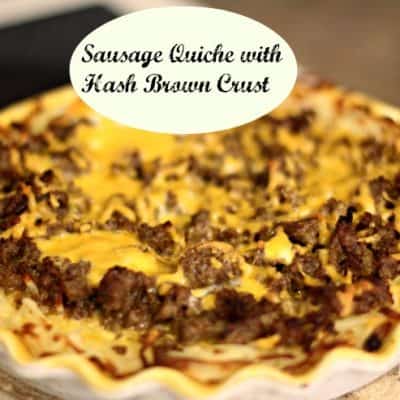 Sausage Quiche with Hash Brown Crust