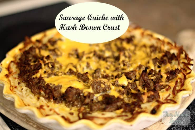 sausage quiche with hash brown crust