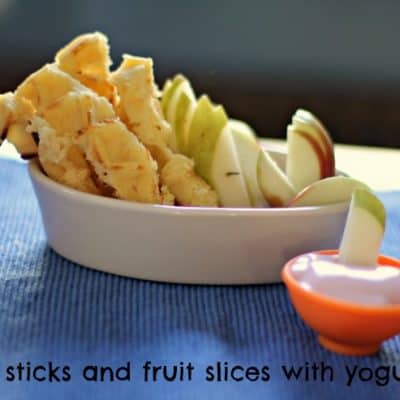 Apples and Waffle Sticks with Honey Yogurt Dip Recipe #EggoWaffleOff