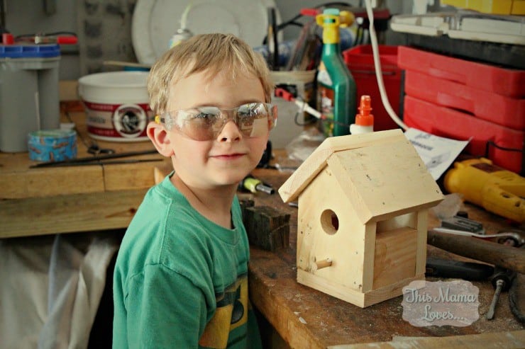 home depot diy birdhouse kit finished