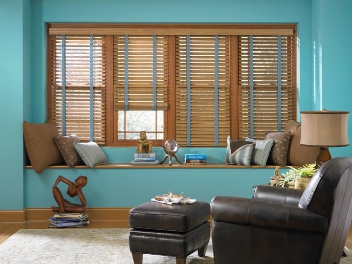 Wood Blinds with Decorative Tapes