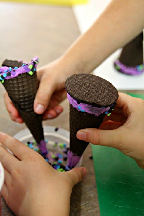 halloween-treats-witch-hat-surprise-cookies-dots