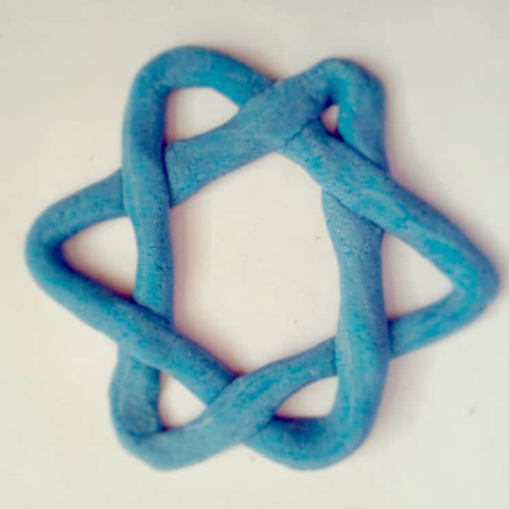 Star of David Salt Dough single ready to bake