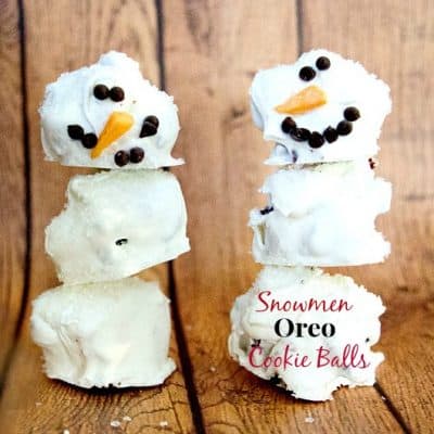 Snowman Oreo Cookie Balls Recipe