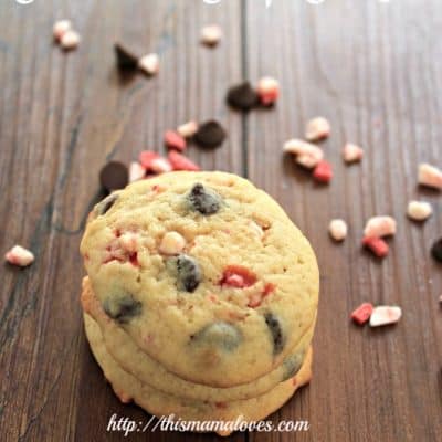 Peppermint Chocolate Chip Cookie Recipe #Recipe #linky