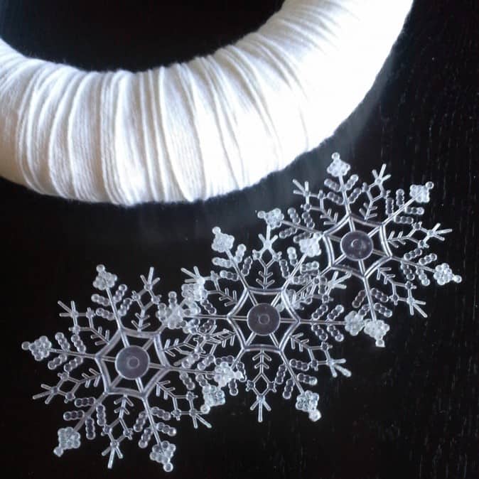 snowflakes on wreath