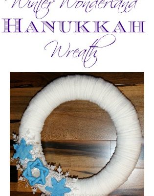 DIY Winter Wonderland Hanukkah Wreath