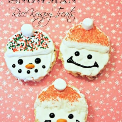 Holiday Treat Recipes: Santa Snowman Rice Krispy Treats