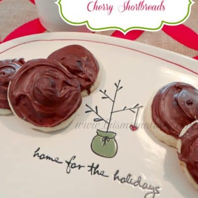 12 Days of Christmas Cookies: Chocolate Covered Cherry Shortbreads