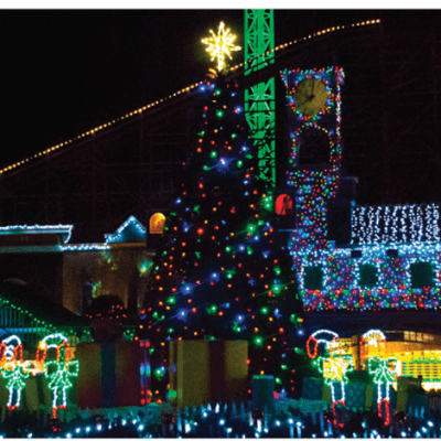 Holiday Lights in Connecticut at Lake Compounce