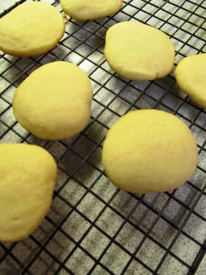 peppermint shortbread in process